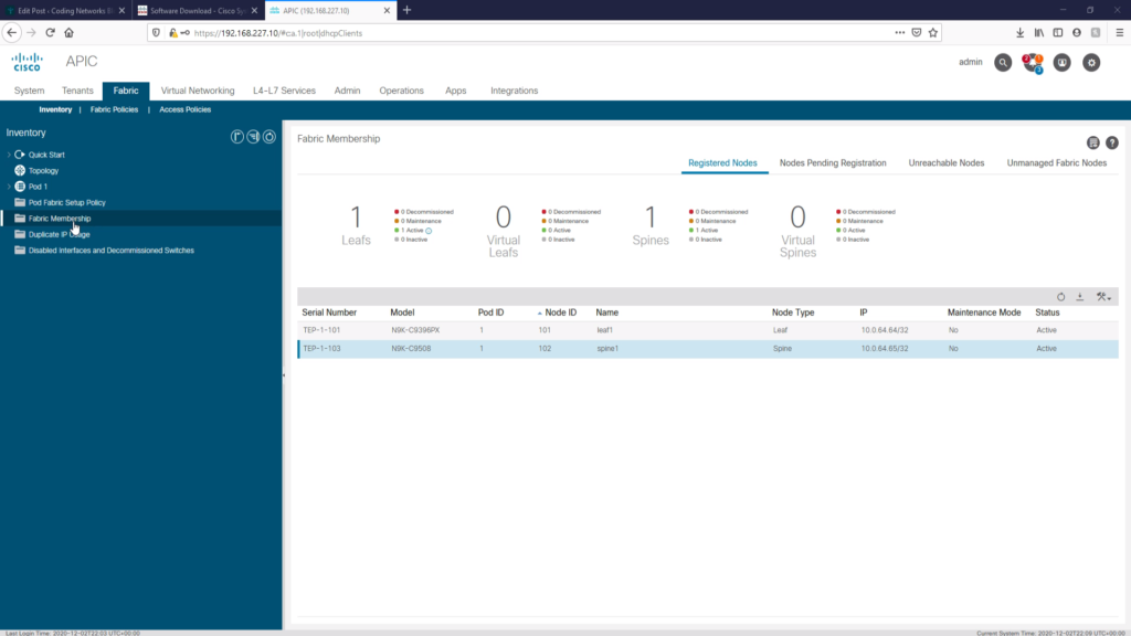 Cisco ACI Simulator on VMWare Workstation 15 for Windows 10